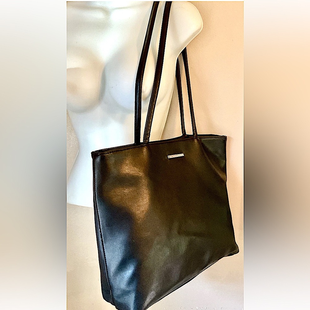 🖤JORDAN ACCESSORIES NYC🖤 FAUX LEATHER VTG OFFICE COMPARTMENT POCKETS TOTE BAG